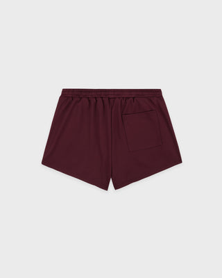 Signature Logo Retro Track Short - Bordeaux/White