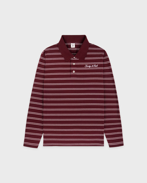 Signature Logo Easy Polo - Bordeaux/White