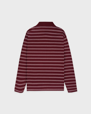 Signature Logo Easy Polo - Bordeaux/White