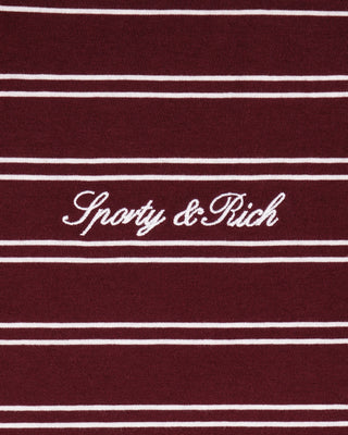 Signature Logo Easy Polo - Bordeaux/White