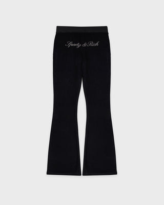Signature Logo Krystal Sweatpant - Black/Crystal