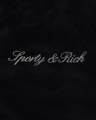 Signature Logo Krystal Sweatpant - Black/Crystal