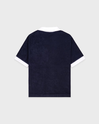 Signature Logo Terry Polo - Navy/White