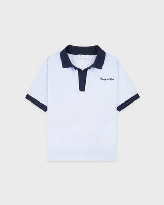 Signature Logo Terry Polo - Ciel/Navy