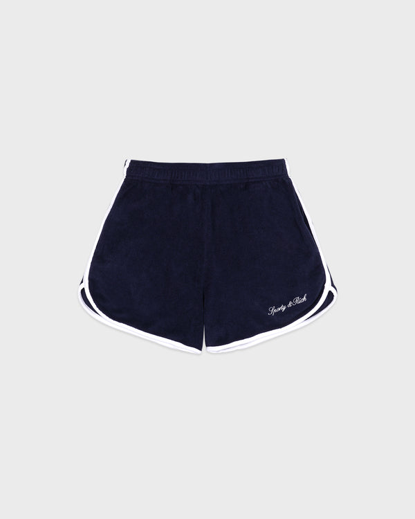 Signature Logo Terry Short - Navy/White