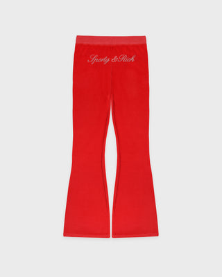 Signature Logo Krystal Sweatpant - Red/Crystal
