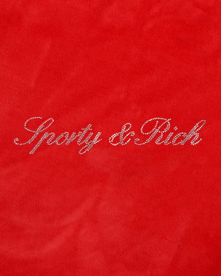 Signature Logo Krystal Sweatpant - Red/Crystal