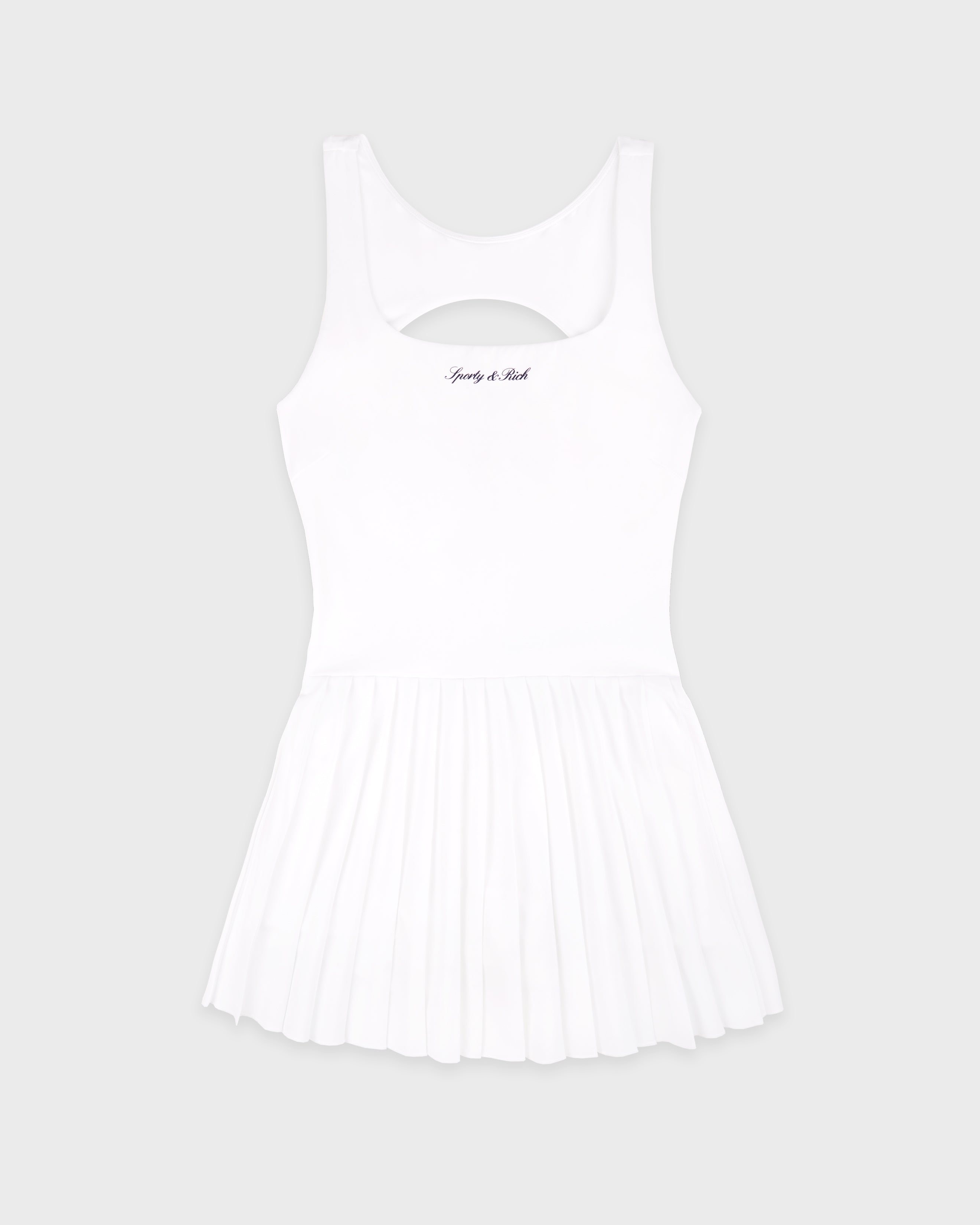 open lace back dress Signature Logo Court Dress open lace back dress Signature Logo Court Dress