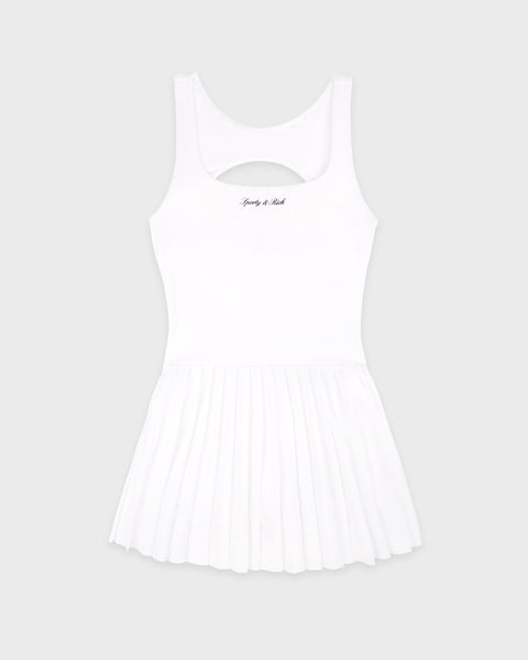 Signature Logo Court Dress - White