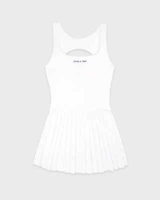 Signature Logo Court Dress - White