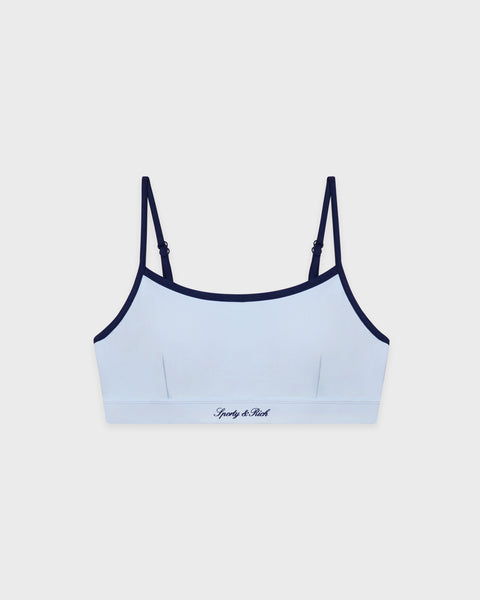 Signature Logo Athletic Bra - Ciel/Navy