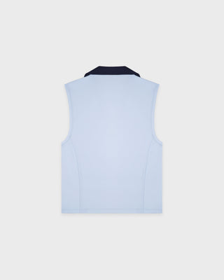 Signature Logo Sports Polo Vest - Ciel/Navy