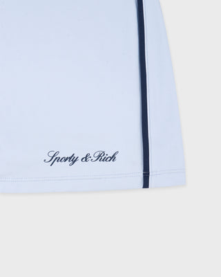 Signature Logo Court Skirt - Ciel/Navy