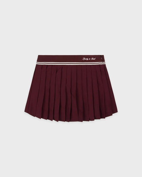Signature Logo Abigail Skirt - Bordeaux/White