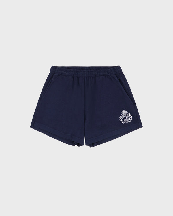 NY Crest Embroidered Disco Short - Dark Navy