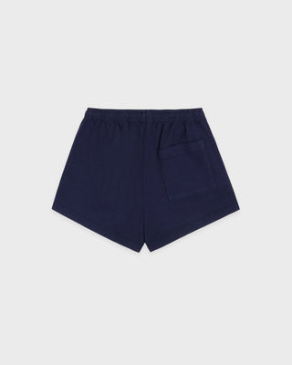 NY Crest Embroidered Disco Short - Dark Navy