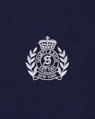 NY Crest Embroidered Disco Short - Dark Navy