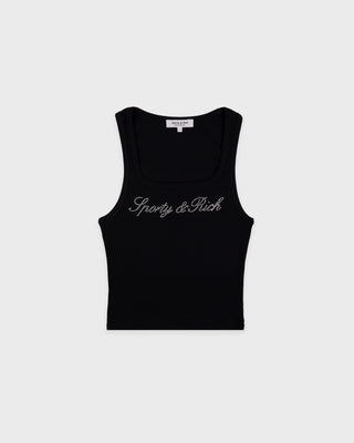 Signature Logo Krystal Tank - Black/Crystal