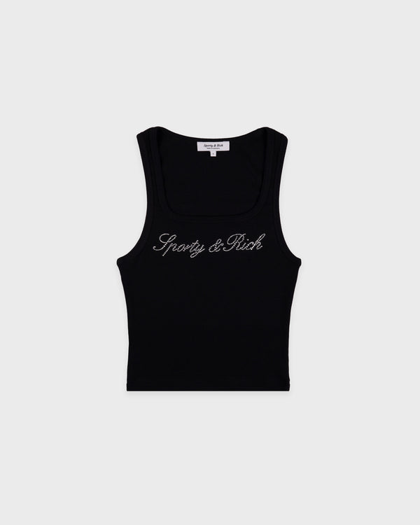 Signature Logo Krystal Tank - Black/Crystal