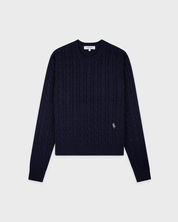 SRC Cable Sweater - Dark Navy