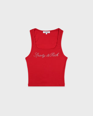 Signature Logo Krystal Tank - Red/Crystal