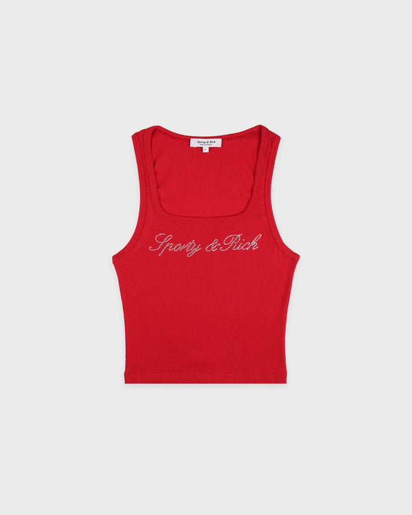 Signature Logo Krystal Tank - Red/Crystal