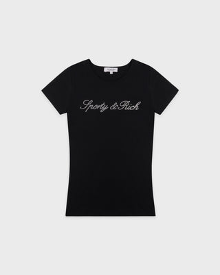 Signature Logo Krystal Tee - Black/Crystal