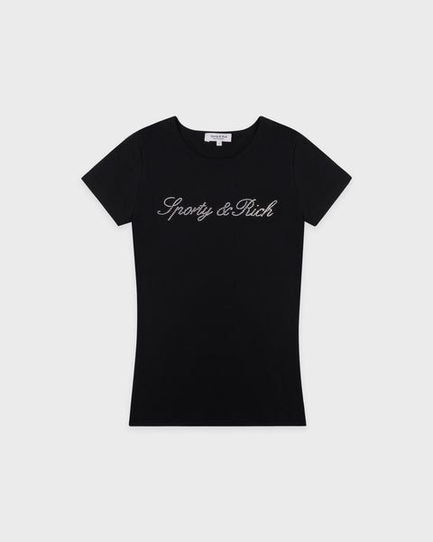 Signature Logo Krystal Tee - Black/Crystal