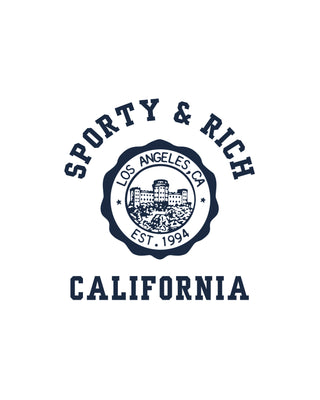 California Emblem Soft Ringer Tee - White/Dark Navy