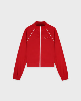 Signature Logo Retro Track Jacket - Ruby