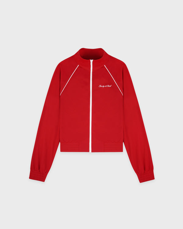 Signature Logo Retro Track Jacket - Ruby