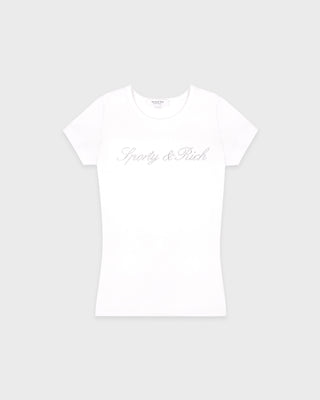 Signature Logo Krystal Tee - White/Crystal