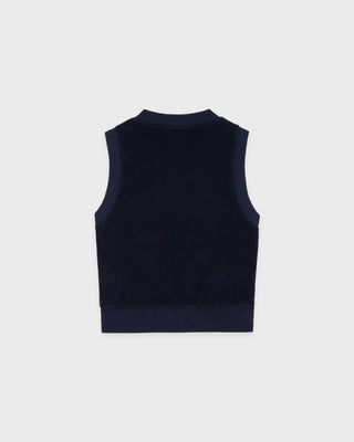 Signature Logo Terry Vest - Dark Navy