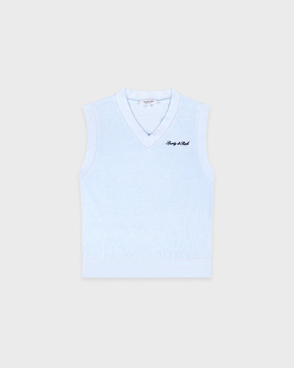 Signature Logo Terry Vest - Ciel