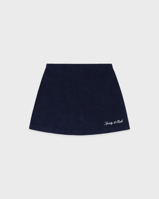 Signature Logo Terry Skirt - Dark Navy