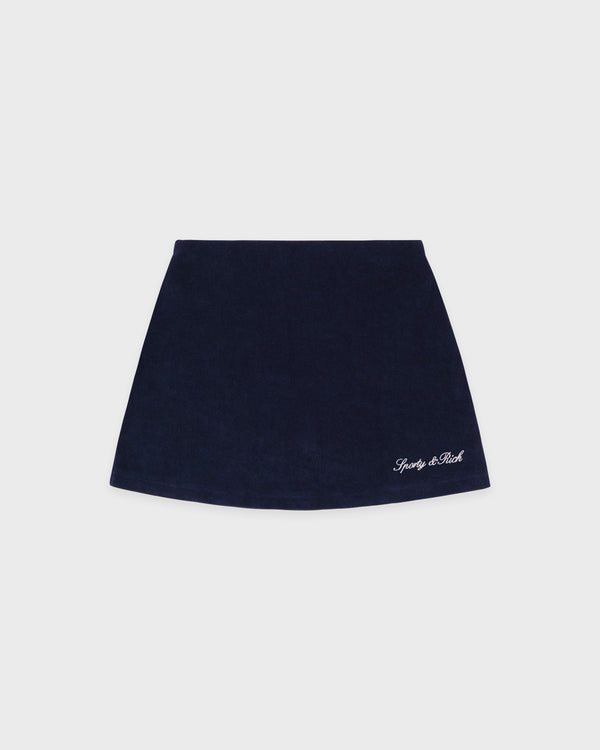 Signature Logo Terry Skirt - Dark Navy