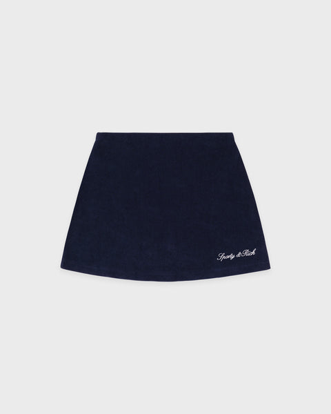 Signature Logo Terry Skirt - Dark Navy – Sporty & Rich