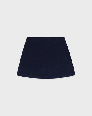 Signature Logo Terry Skirt - Dark Navy