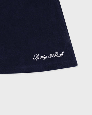 Signature Logo Terry Skirt - Dark Navy