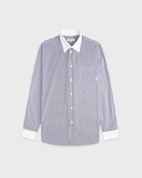 SRC Oversized Shirt - Navy Stripe
