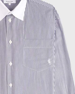 SRC Oversized Shirt - Navy Stripe