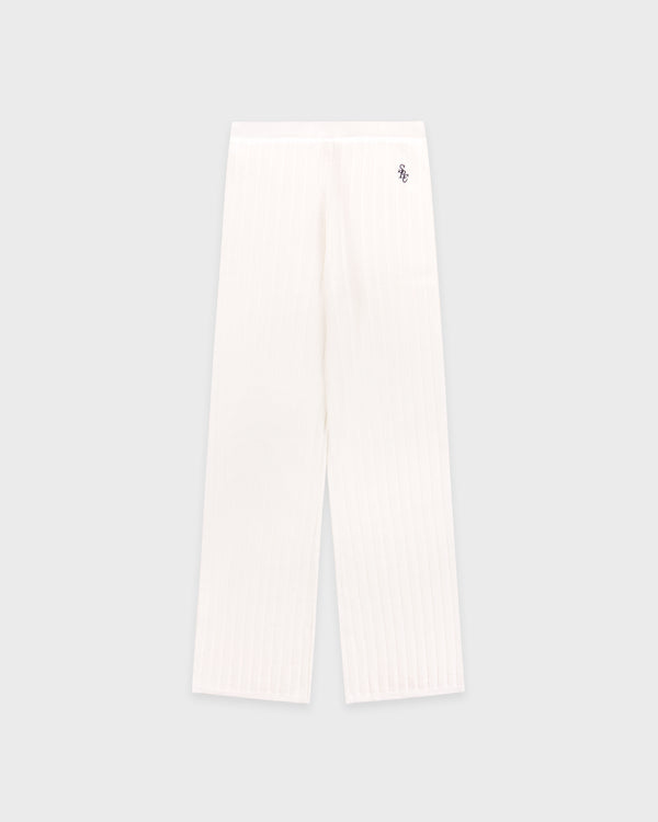 SRC Ribbed Trousers - Ecru/Navy