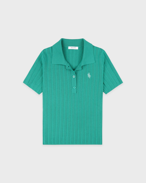 SRC Ribbed Polo - Amalfi Green/White