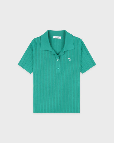 SRC Ribbed Polo - Amalfi Green/White