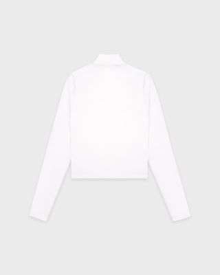 Signature Logo Sports Quarter Zip - White/Black
