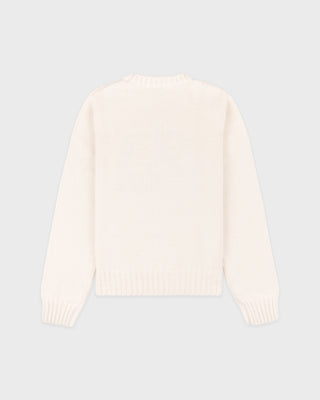 NY Crest Knitted Sweater - Ecru/Navy