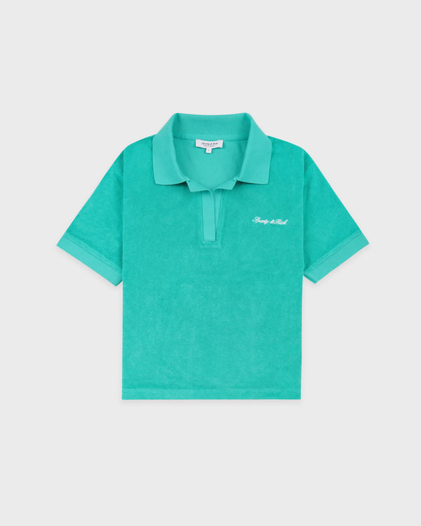 Signature Logo Terry Polo - Amalfi Green/White