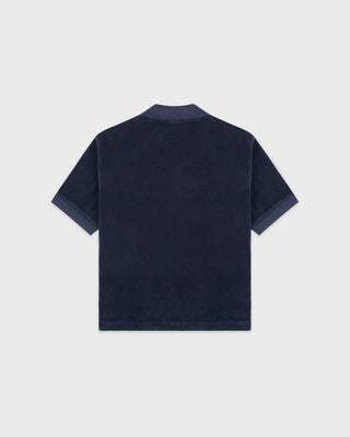 Signature Logo Terry Polo - Light Navy/White