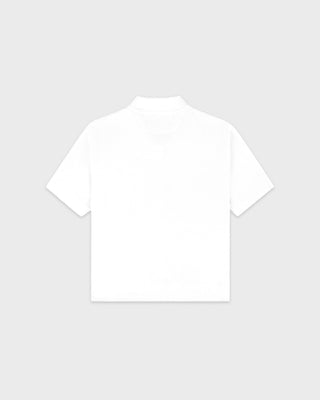 Signature Logo Terry Polo - White/Light Navy