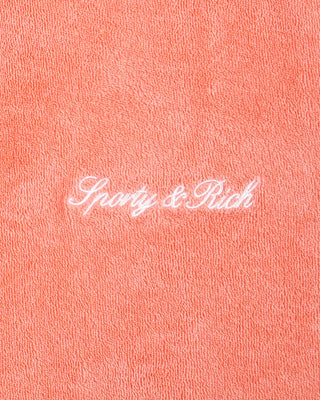 Signature Logo Terry Short - Flamingo/White